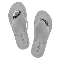 Thumbnail for SAND BY SAYA N.Y.  - Eyes - Embroidered Flat Flip Flops Sandal - 4 COLORS -