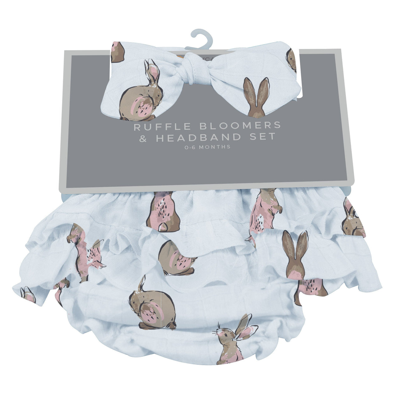 Newcastle - Powder Pink Bunnies Ruffle Bloomers and Headband Set - 1 COLOR -