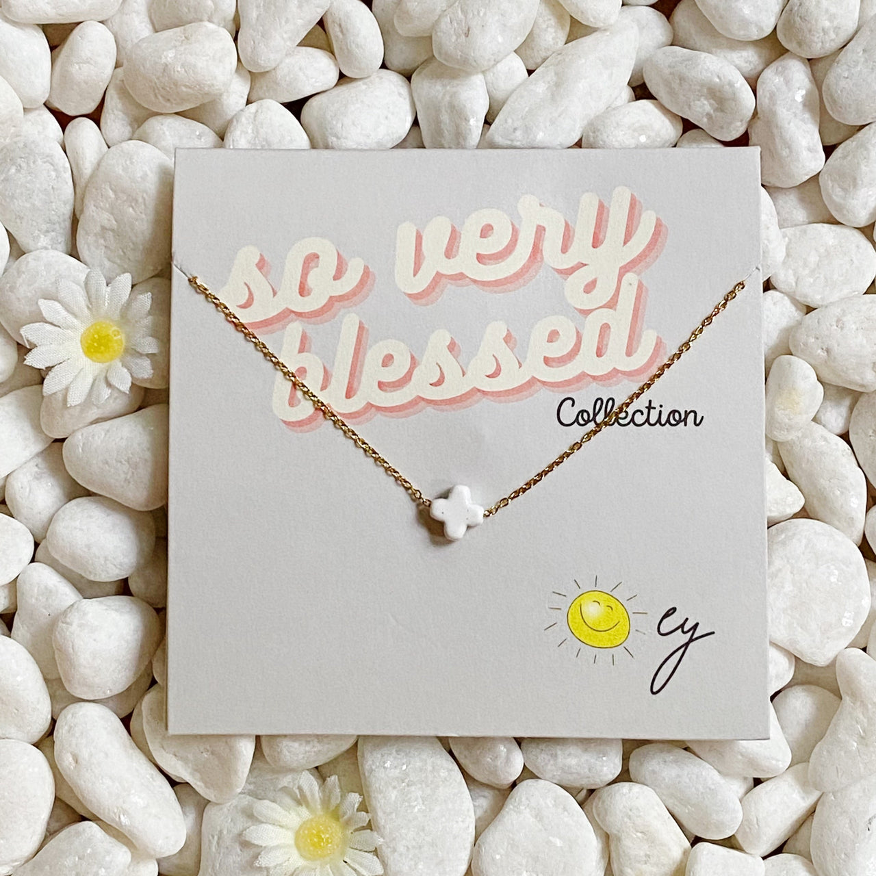 So Very Blessed Cross Necklace - 4 COLORS -