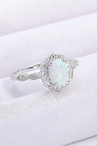 Thumbnail for Just For You 925 Sterling Silver Opal Ring - T - SIZES 5 THRU 10 -