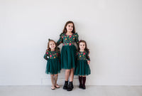 Thumbnail for Eclipse Kids - Long Sleeve Tulle Dress - Moody Flowers - SIZES 2T THRU 11/12 -