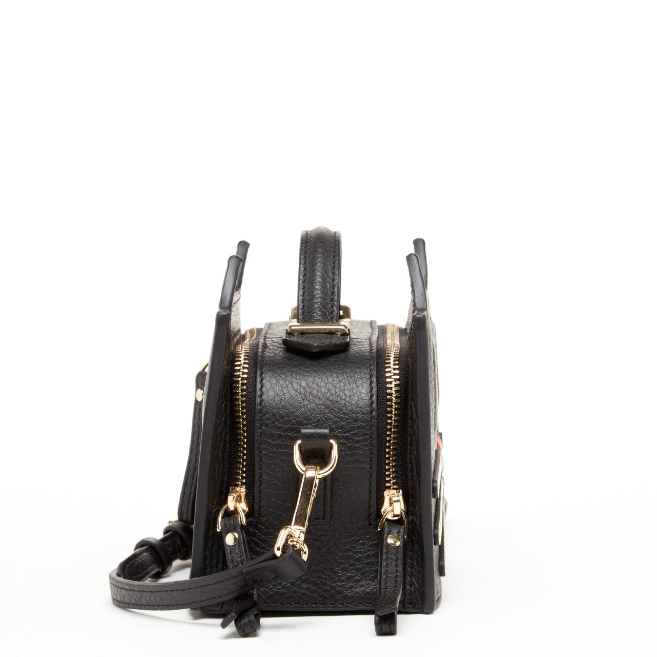 Leather Cat Bag Black Crossbody -