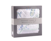 Thumbnail for Newcastle - Whale Hooded Towel and Washcloth Set -