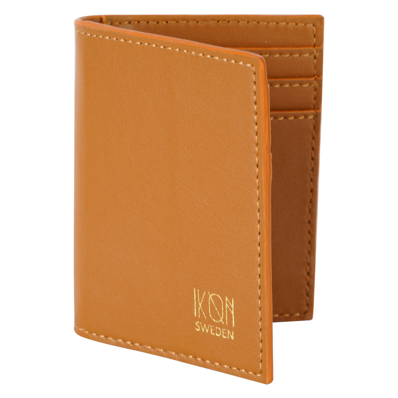 IKON SWEDEN - Cactus Leather BiFold Card Holder - Cognac - 1 COLOR -