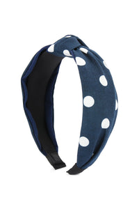 Thumbnail for Riah Fashion - Polka Dots Tied Hair Band - 6 COLORS