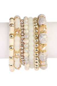 Thumbnail for Riah Fashion -  - Multibead Stackable Bracelet - 7 COLORS -