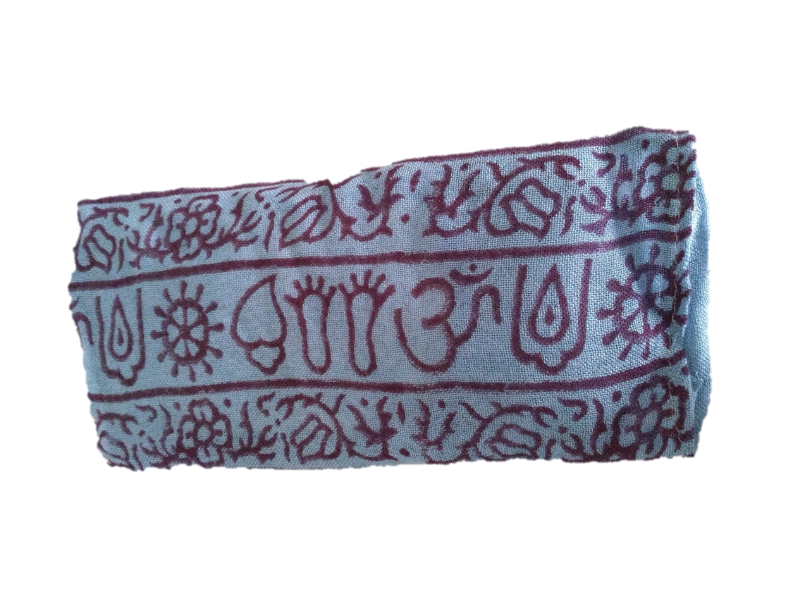 OMSutra - Silk Eye Pillow - Flax seed filled - OM Design - 4 COLORS -