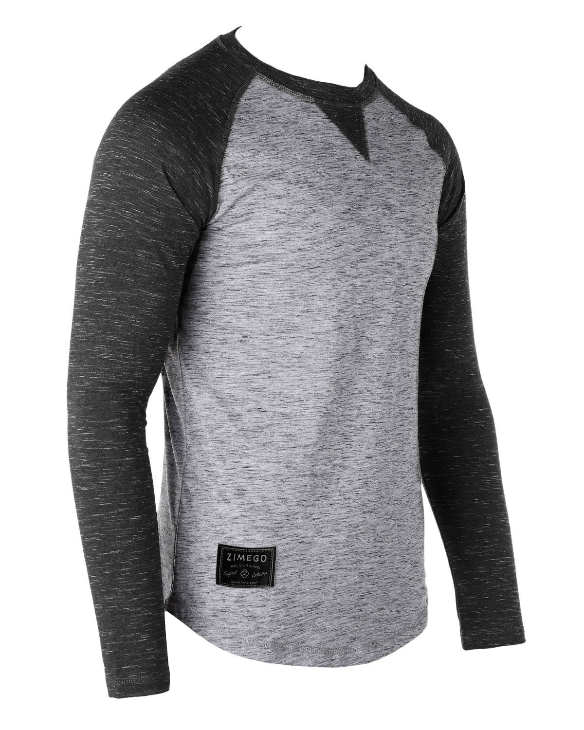 Men Athletic Fit Baseball Retro Contrast Long Sleeve Raglan T-Shirt - 1 COLOR