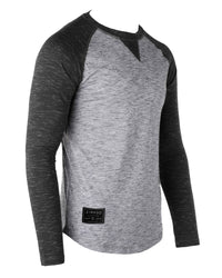 Thumbnail for Men Athletic Fit Baseball Retro Contrast Long Sleeve Raglan T-Shirt - 1 COLOR