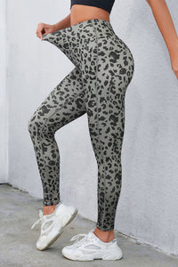 Thumbnail for Leopard Print Wide Waistband Leggings - T - 3 COLORS -