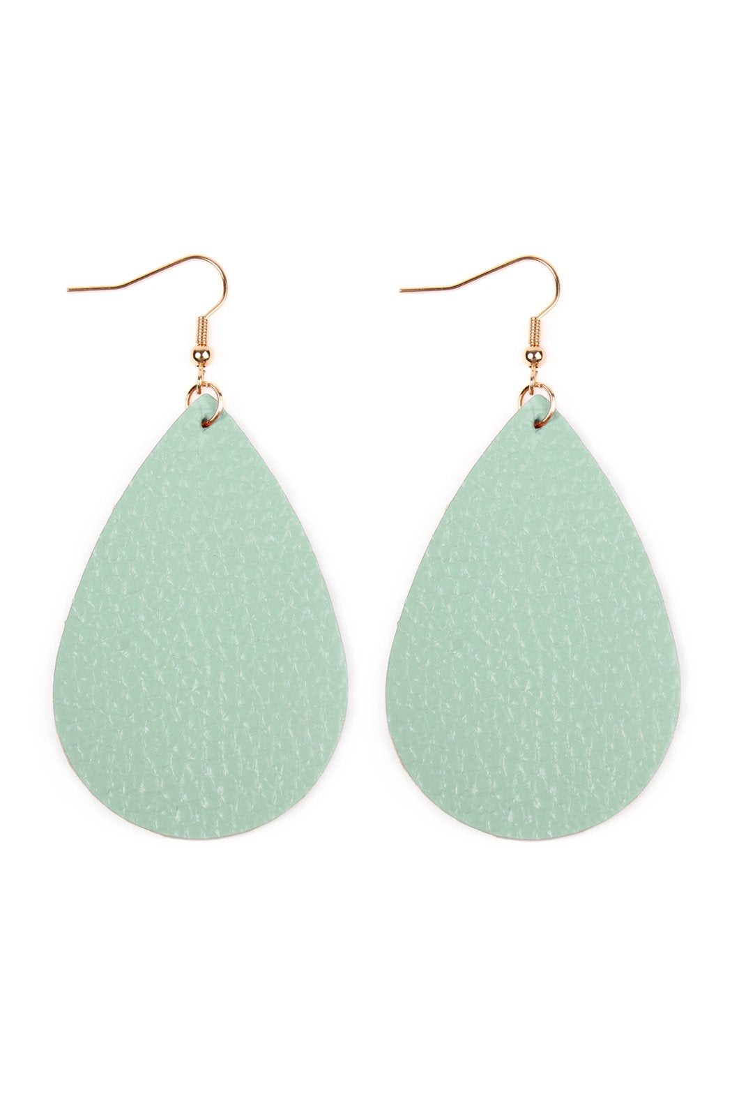 Teardrop Leather Earrings - 18 COLORS -