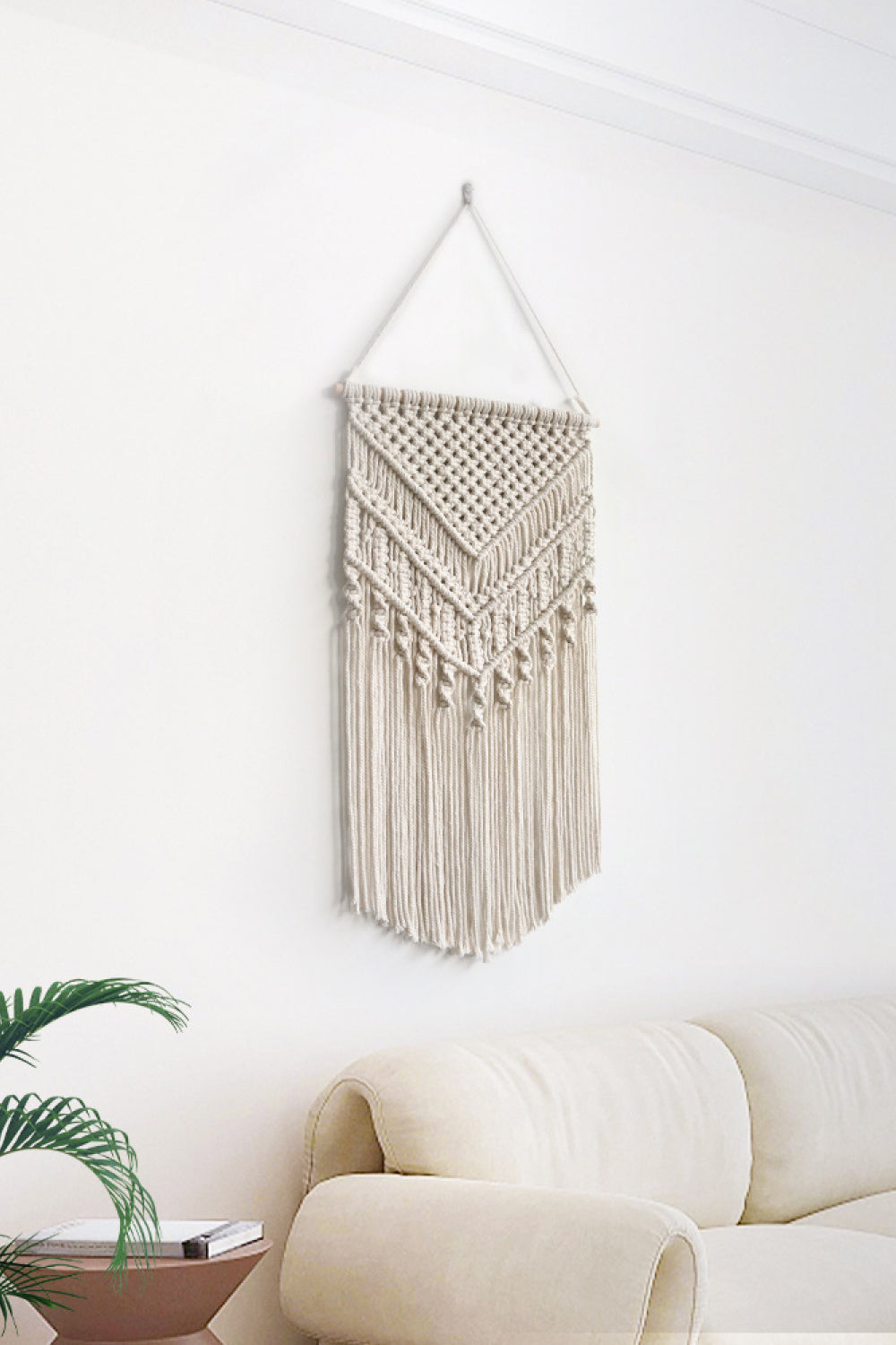 Warm Life Fringe Macrame Wall Hanging - 29.5" X 15.7" - T - 1 COLOR -