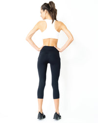 Thumbnail for Savoy - Jolie High-Waisted Capri Leggings With Hip Pockets - 1 COLOR -