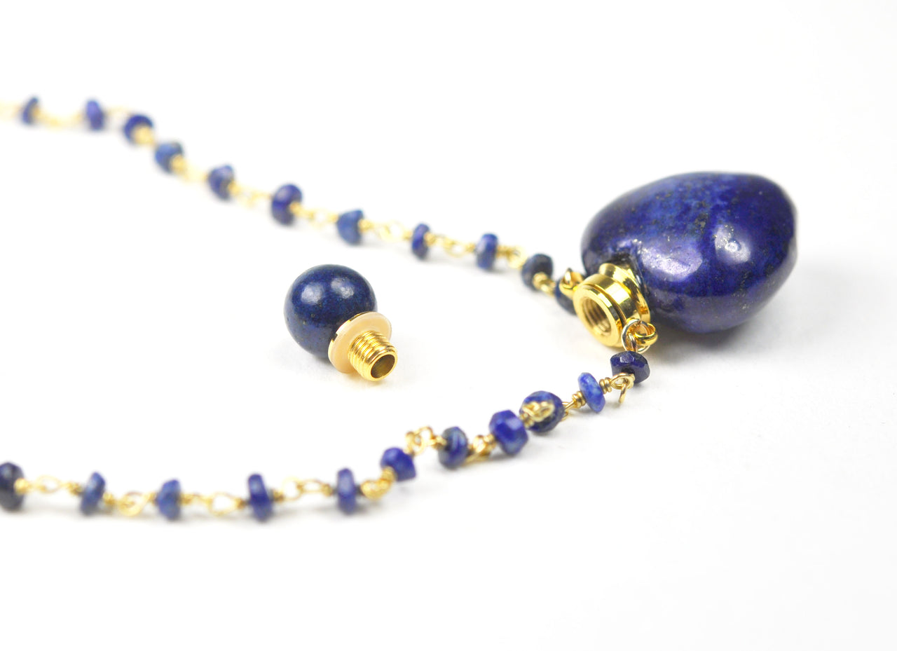 Gena Myint - Lapis Lazuli Heart Necklace -