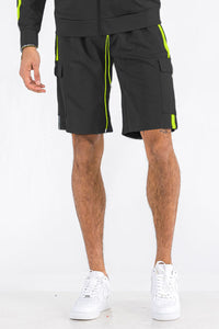 Thumbnail for Two Stripe Cargo Shorts - 1 COLOR -