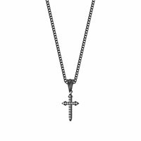 Thumbnail for Mister - Gem Cross Necklace - 7 CHAIN LENGTHS - 3 FINISHHES -