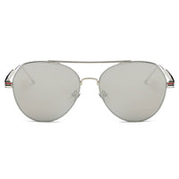 Thumbnail for Erie | S2006 - Modern Teardrop Aviator Flat Mirrored Flat Lens Sunglasses - 4 COLORS -