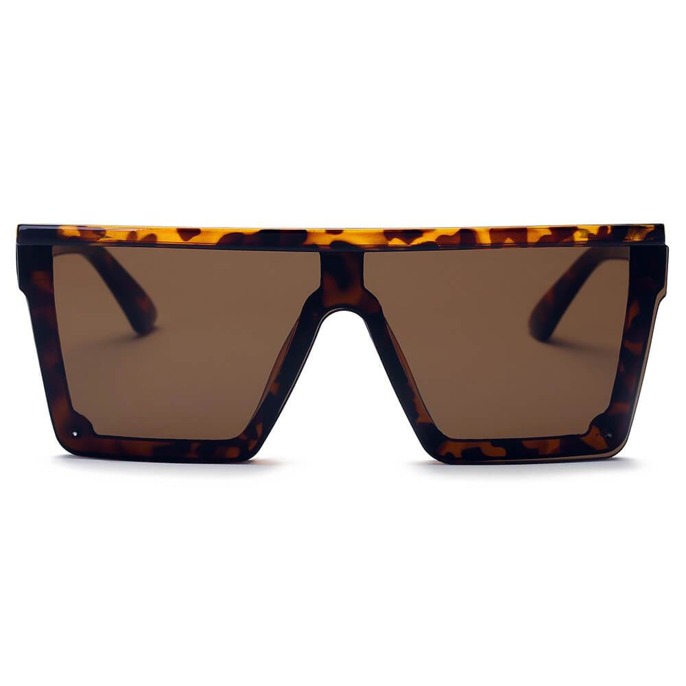 Guelph | S2069 - Flat Top Square Oversize Fashion Sunglasses - 4 COLORS -