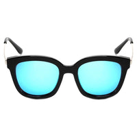 Thumbnail for Dekalb | CD02 - Women's Oversize Mirrored Lens Horned Rim Sunglasses - 6 COLORS -