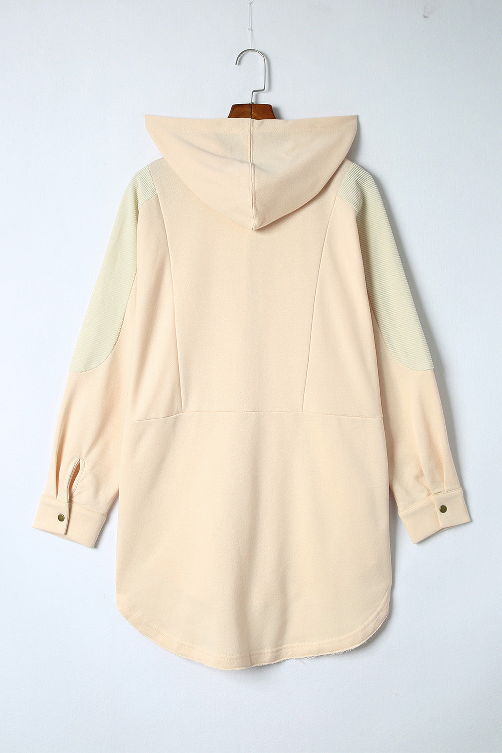 Long Sleeve Buttoned Hoodie with Pockets - T - 2 COLORS -