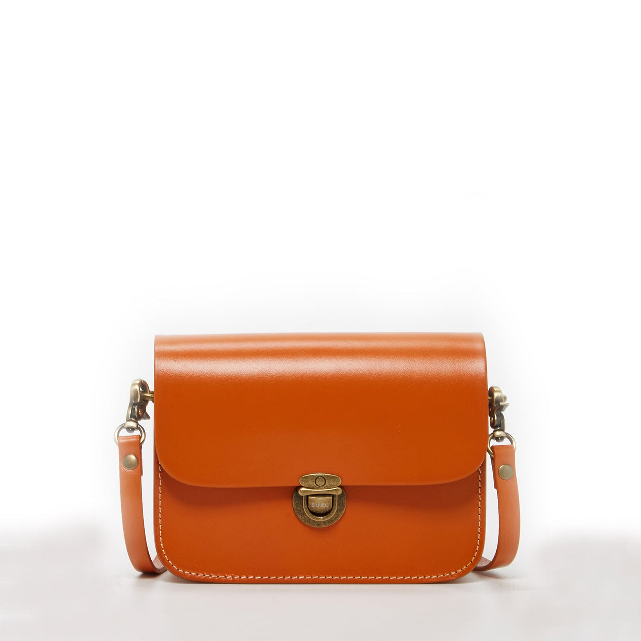 Nanah Light Brown Leather Crossbody Bag -