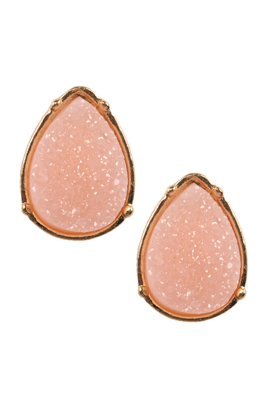 Druzy Teardrop Post Earrings - 17 COLORS -