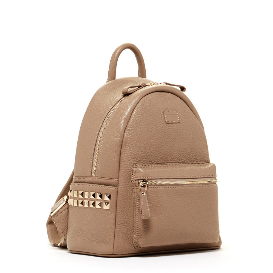 Diana Cement Leather Backpack Purse -