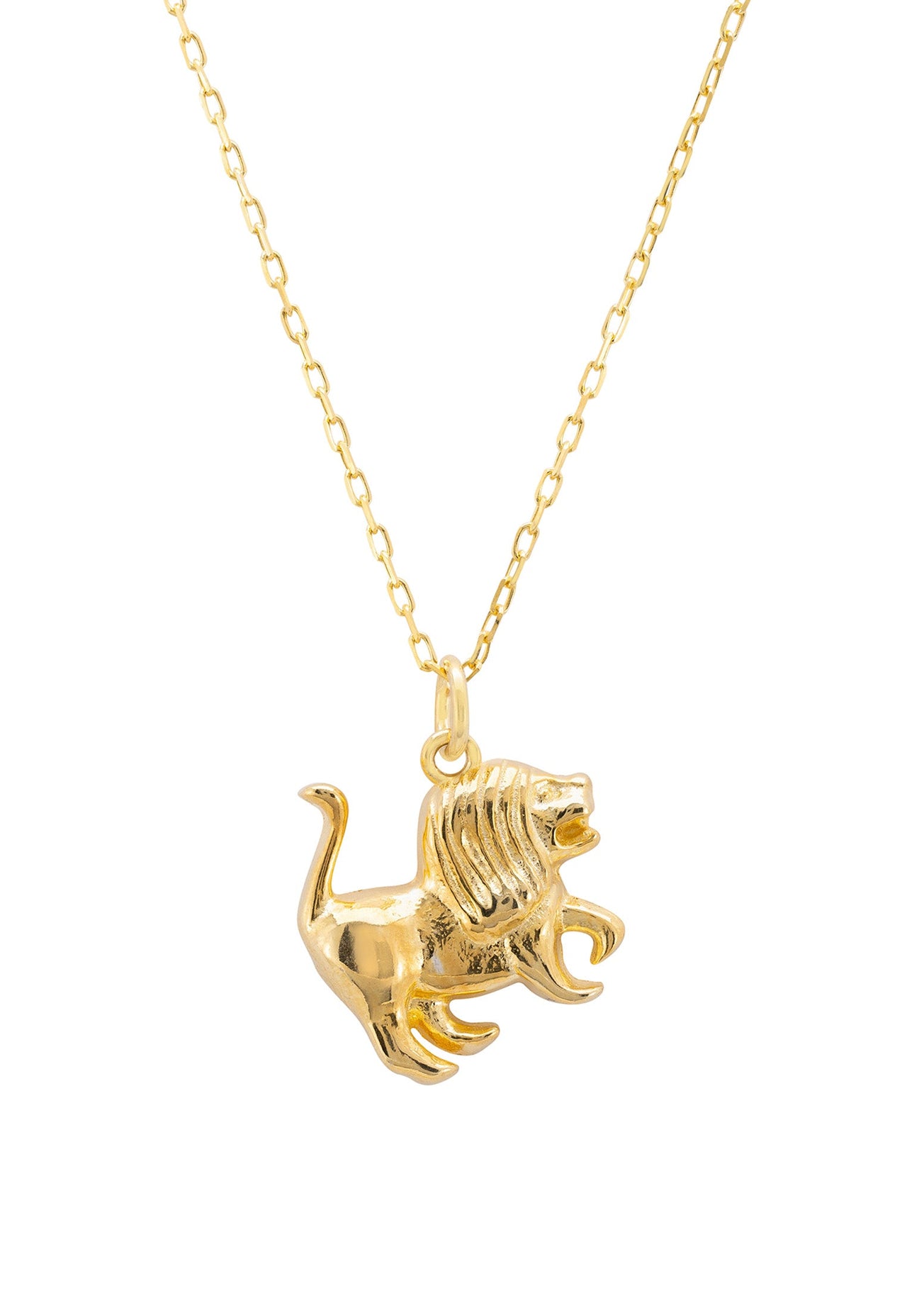 Zodiac Star Sign Necklace Gold Leo -