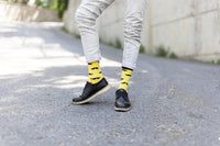 Thumbnail for Men's Yellow Mustache Socks - 1 COLOR -