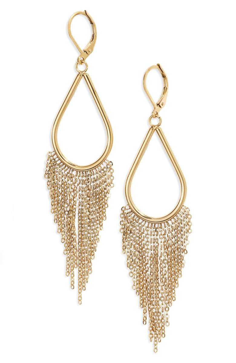 Knotty - Drop Fringe Earrings -