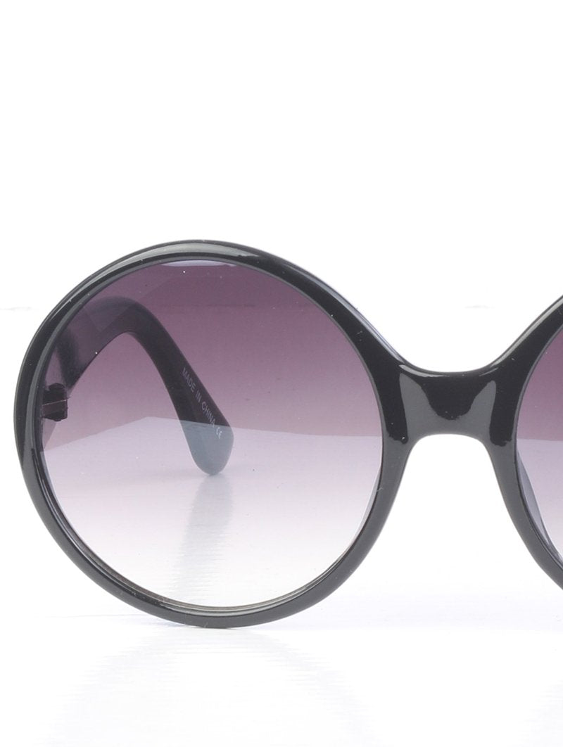 Black All Rounded Rimless Sunglasses - 1 COLOR