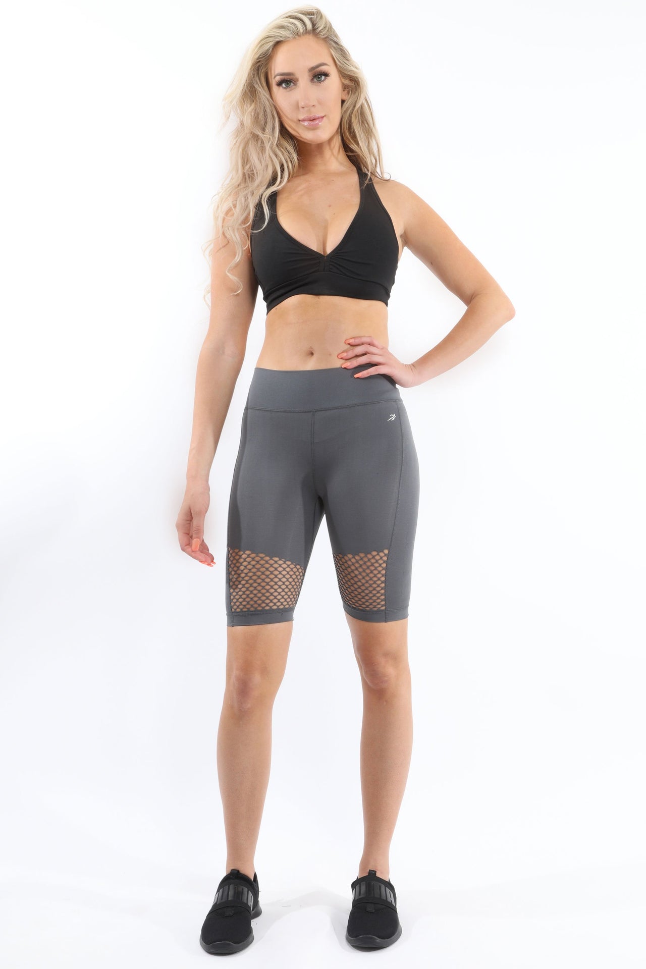 Savoy - Malibu Seamless Activewear Shorts - Grey - 1 COLOR -