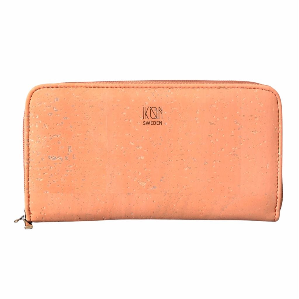 IKON SWEDEN - Cork Leather Zip Wallet - Salmon - 1 COLOR -