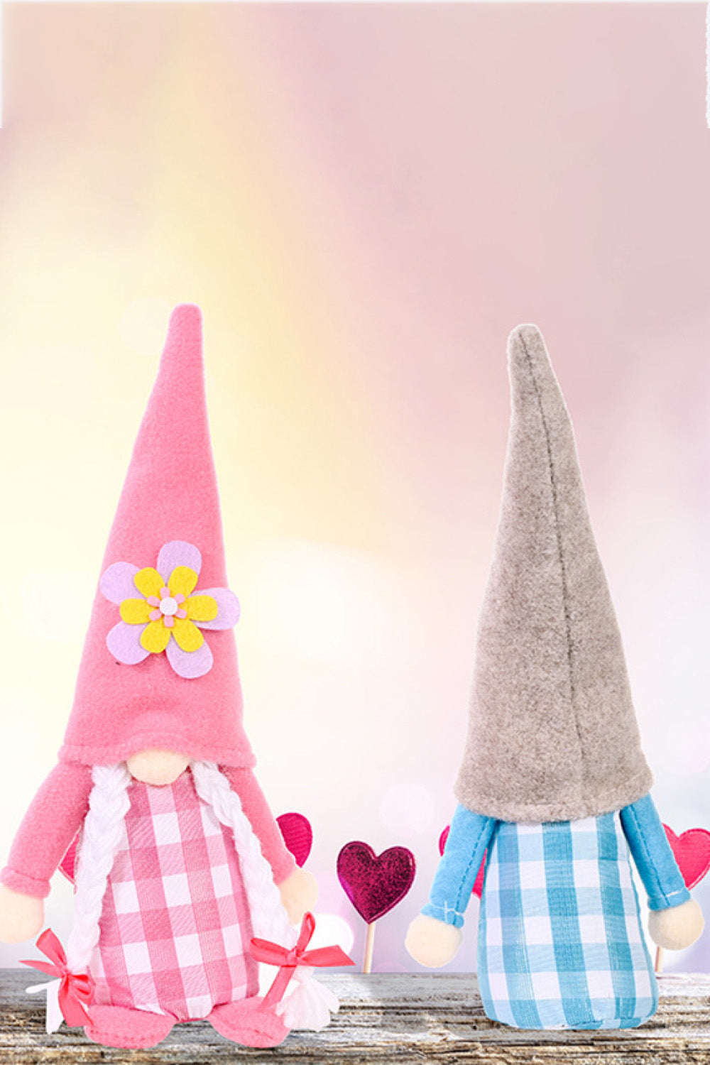 Set of 2 Pointed Hat Gnomes - 12.6" - 2 PCS - 2 TYPES - 2 TYPES SET - [5-10 DAY DELIVERY] - T -