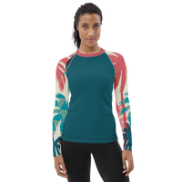 Thumbnail for FYC - Women's Palm Season Sleeve Performance Rash Guard UPF 40+ - 1 COLOR -