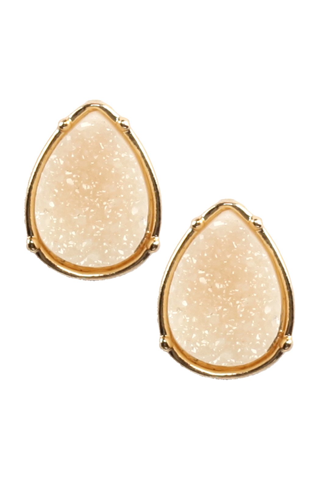 Druzy Teardrop Post Earrings - 17 COLORS -