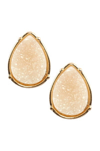 Thumbnail for Druzy Teardrop Post Earrings - 17 COLORS -