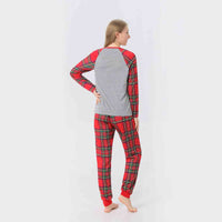 Thumbnail for WOMEN MERRY CHRISTMAS Graphic Top and Plaid Pants Set - T -