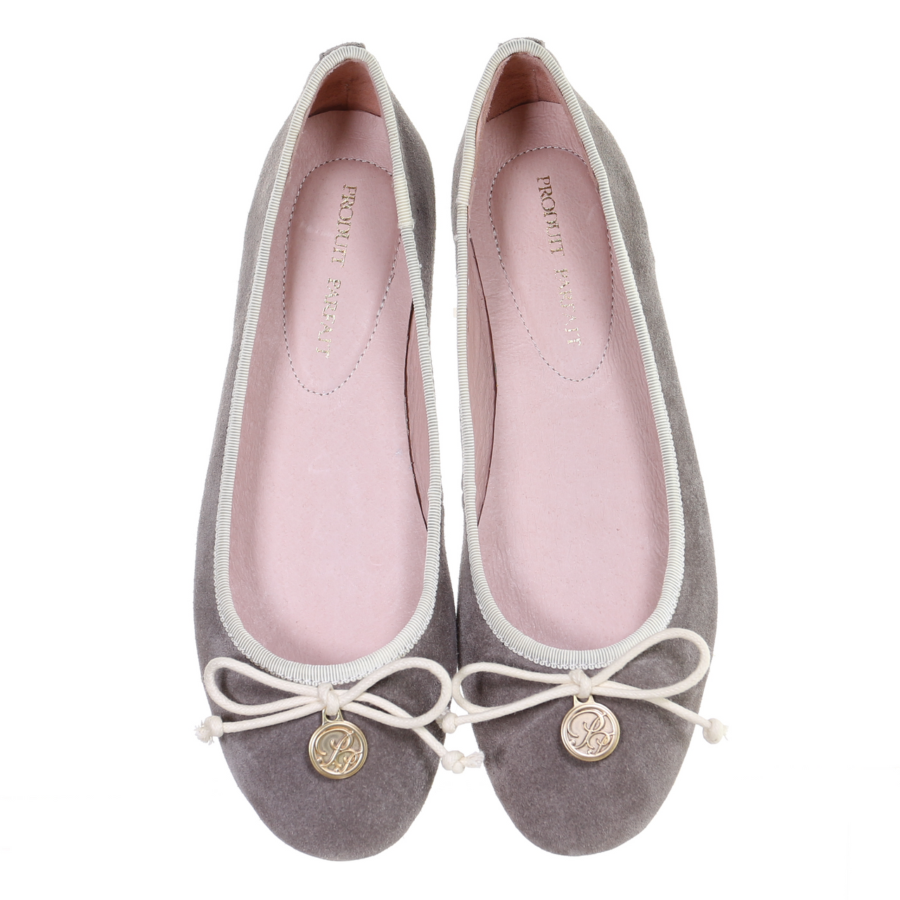 Bow Suede Ballerina (Grey) -