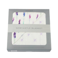 Thumbnail for Lavender and Lavender Flower Bamboo Muslin Newcastle Blanket -