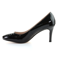 Thumbnail for Patent Leather 8cm Pin Heel Round Toe Pumps-Black