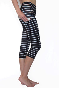 Thumbnail for Belcorva - Black and White Stripe 2.0 - Pocket Capri - 1 COLOR -