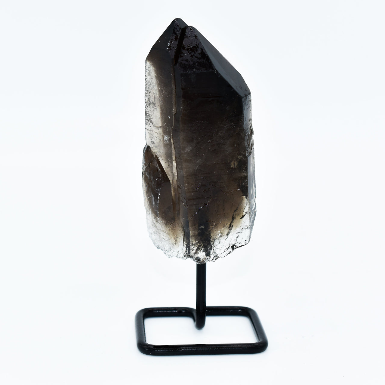 Whyte Quartz - Smokey Quartz Points on Metal Base Small Display Piece -