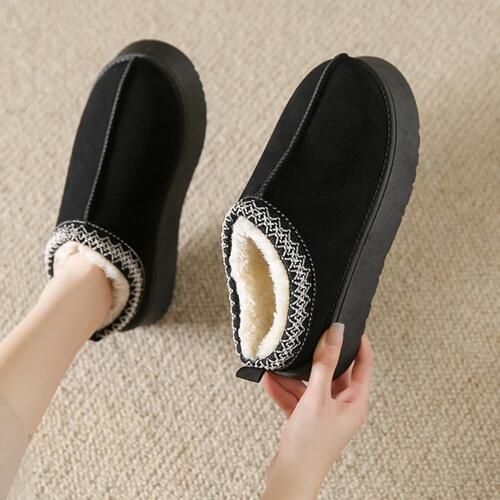 Faux Fur Center-Seam Slippers - 2 COLORS LEFT - T - 2 COLORS -