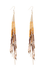 Thumbnail for Riah Fashion - Mixed Beads Tassel Earrings - 4 COLORS -