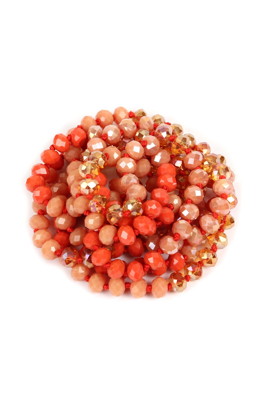 Riah Fashion - Multi Tone Glass Beads Necklace - 14 COLORS -