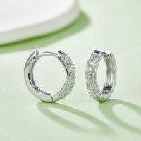 Thumbnail for Moissanite 925 Sterling Silver Huggie Earrings