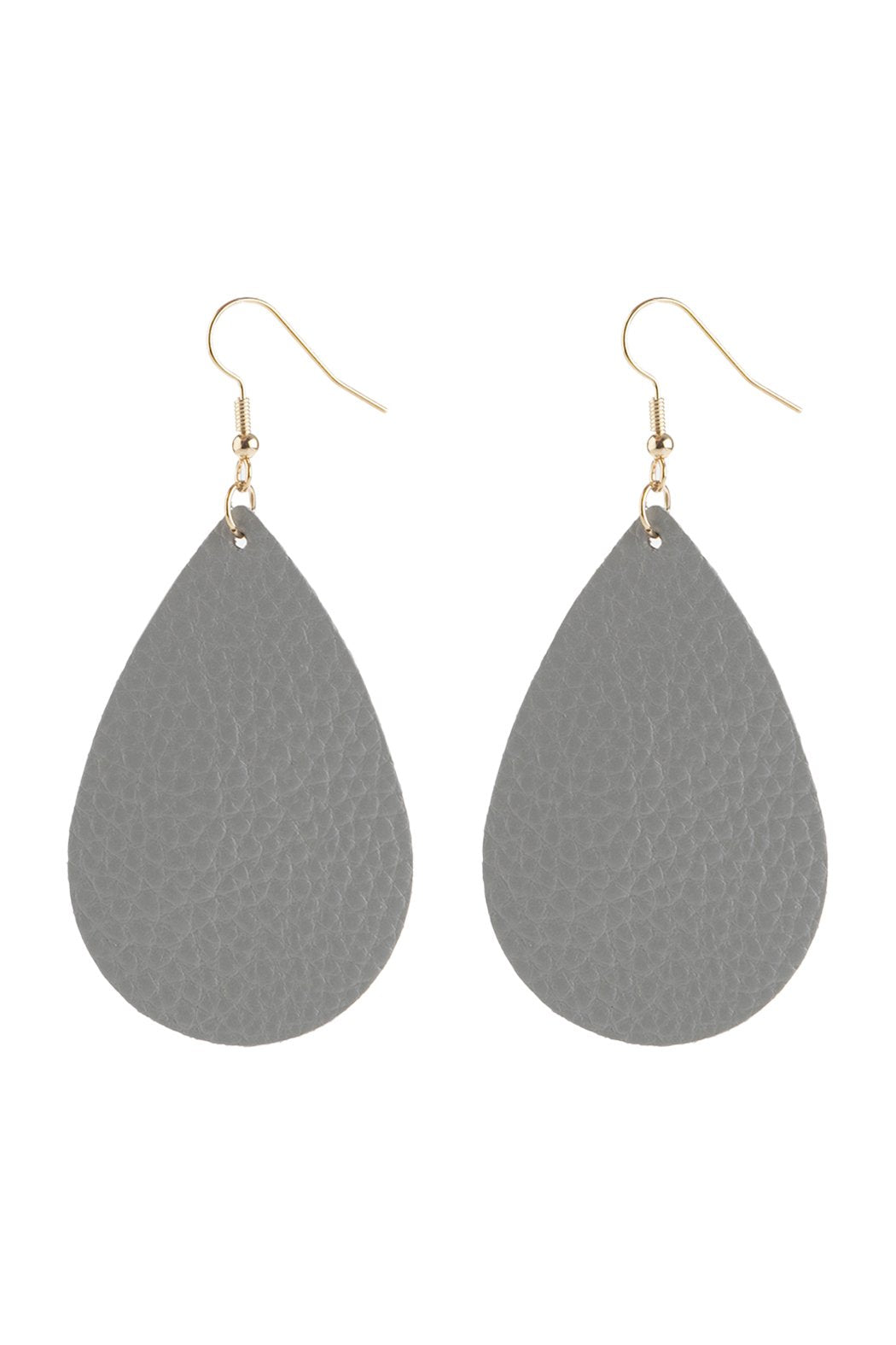 Teardrop Leather Earrings - 18 COLORS -