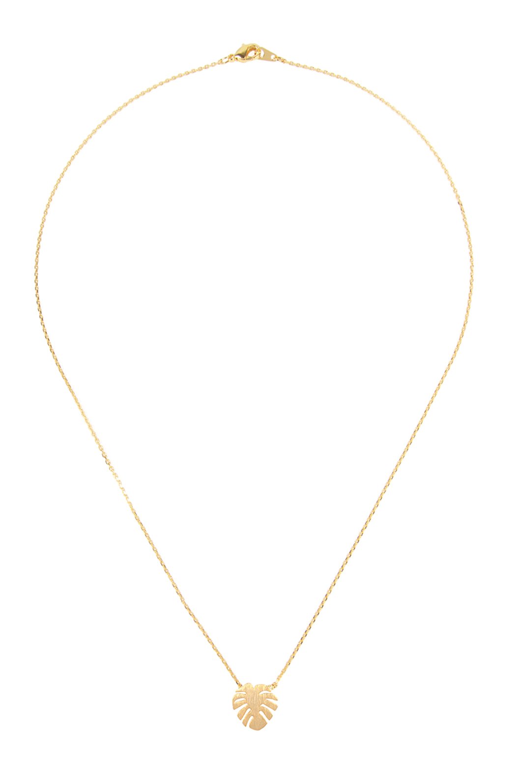 Cast Fringe Leaf Pave Necklace - 3 FINISHES -