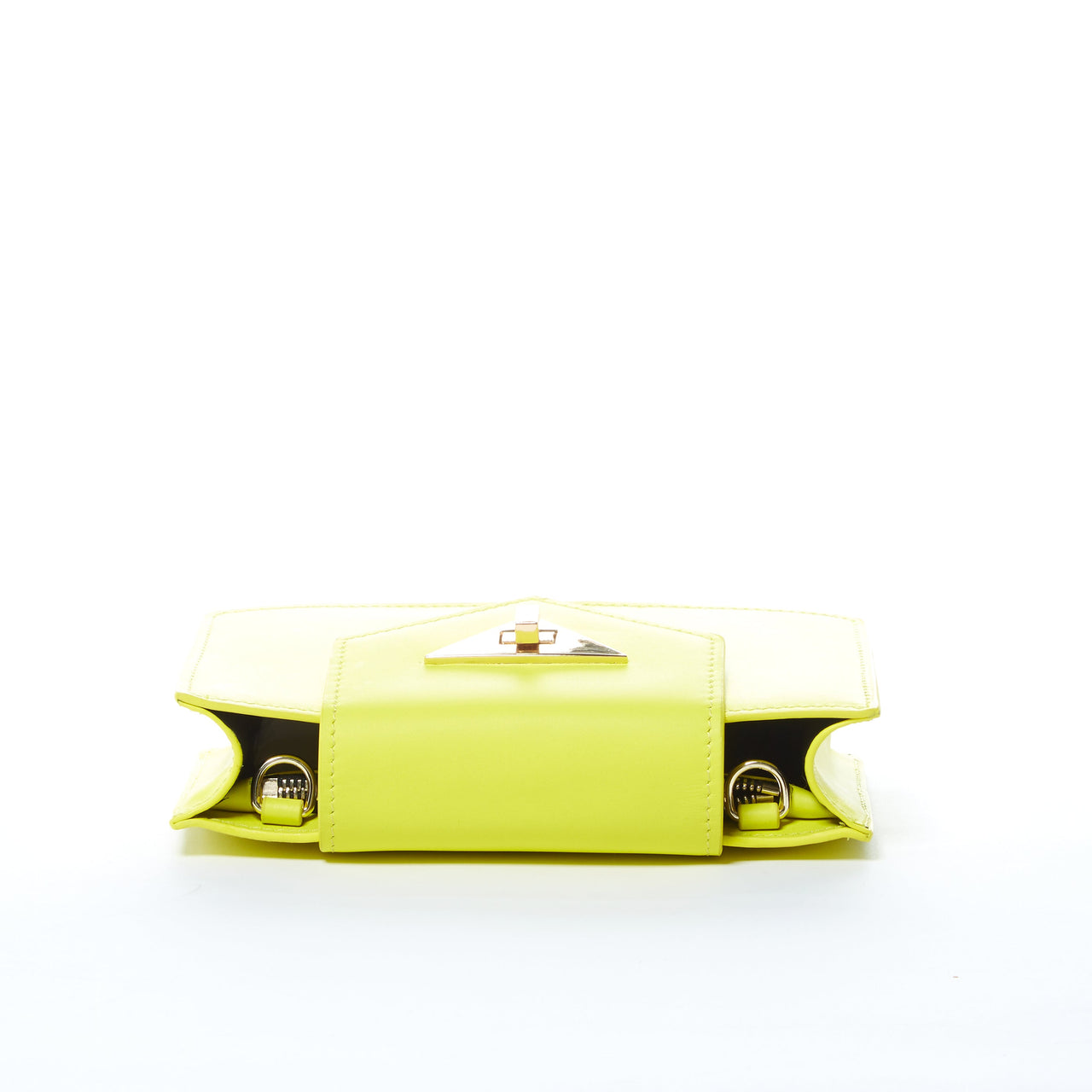 Mary Bright Yellow Small Crossbody Leather Wristlet -